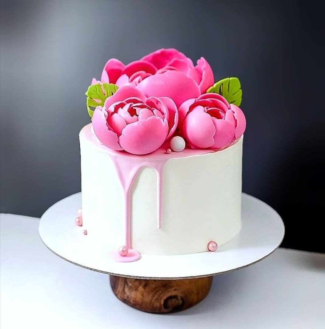 Торт "Розовые пионы"